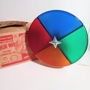 Vintage Penetray Motorized Color Wheel Tested Working with Box and Instructions